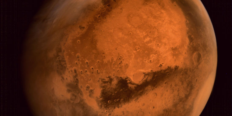 Mars hides a molten iron core deep inside